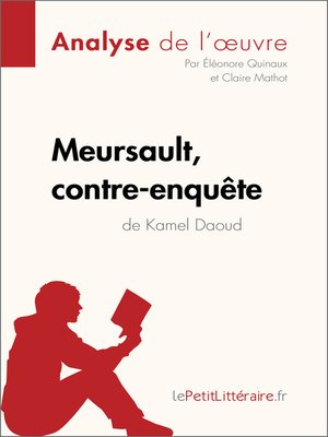 cover image of Meursault, contre-enquête de Kamel Daoud (Analyse de l'œuvre)